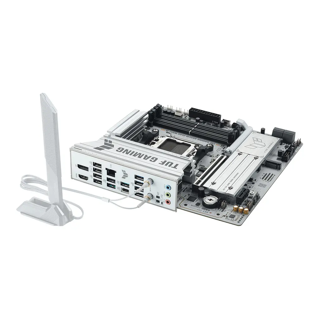 Материнская плата Asus TUF GAMING B850M-PLUS WIFI7 W sAM5 B850 4xDDR5 M.2 HDMI DP Wi-Fi BT mATX белая - фото 7