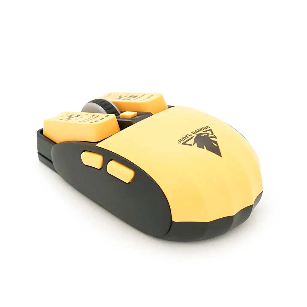 Миша бездротова JEDEL WD149, 3200DPI, 2.4GHZ+Bluetooth 5.0, Black/Yellow, Box - фото 3