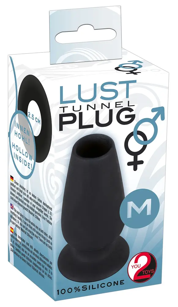 Анальна пробка Lust Tunnel Plug M чорна - фото 8