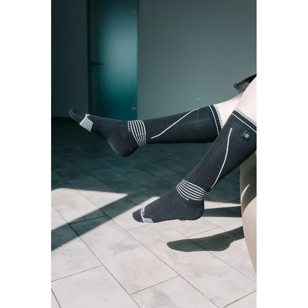 Водонепроникні шкарпетки Dexshell Longlite Socks 2.0, сірі смужки M (39-42) (DS72506JBG-M) - фото 10
