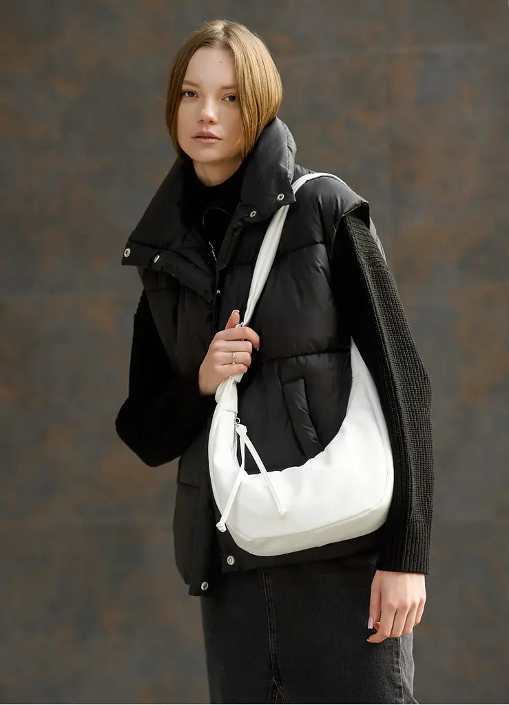 Сумка жіноча Sambag HOBO S белый 30 х 13 х 8 см (53100008) - фото 2