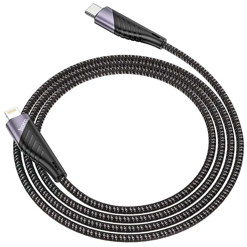 Дата кабель Hoco U95 Freeway 4in1 USB/Type-C to Type-C/Lightning 60W (1.2m) Black - фото 3