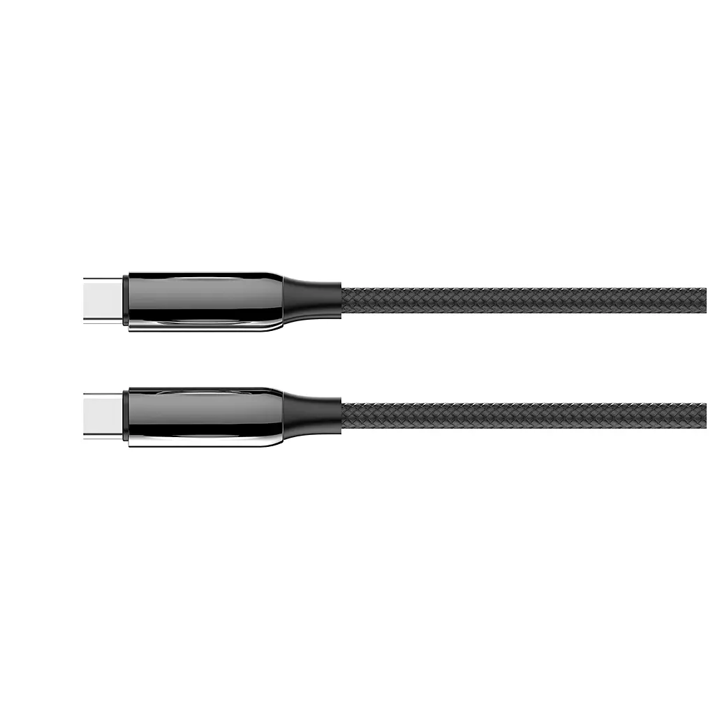 Дата кабель USB-C to USB-C 1.0m (PVC+Aluminum Alloy) (PD Fast Charging 240W) 5А black ColorWay (CW-CBPDCC069-BK) - фото 3