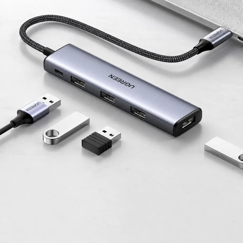 USB-хаб Ugreen CM473 5 в 1 USB-C / 4xUSB 3.0 (20841) [64640] - фото 2