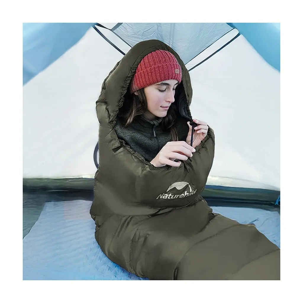 Спальний мішок Naturehike CNK2300SD014 MJ600 Січ, зелений (6979850308526) - фото 4