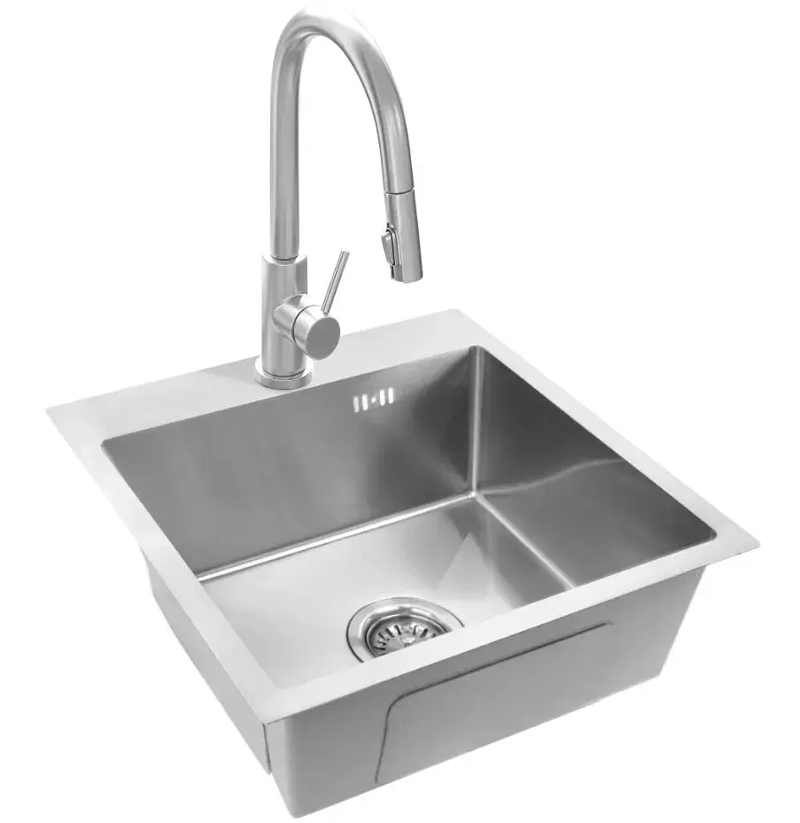 Кухонна мийка Rea Leo 40 400x450 мм nickel brushed ZLE-06000 - фото 3