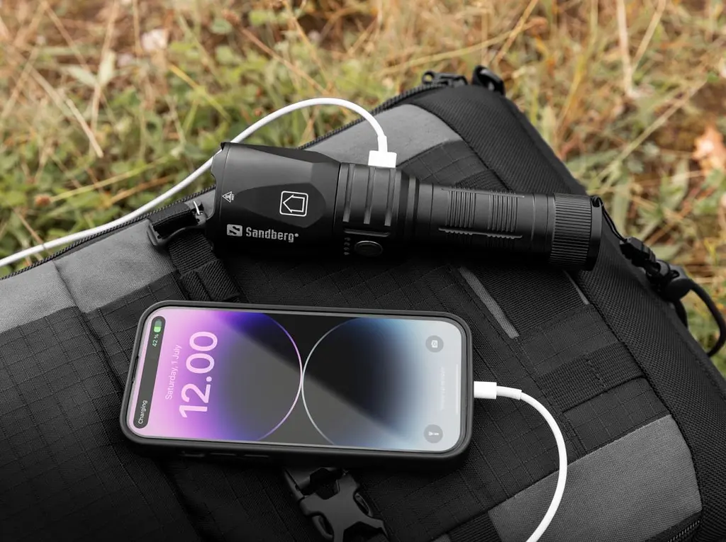 Ліхтарик-повербанк Sandberg Survivor Torch Powerbank 5000 mAh XHP160LED USB-C 18w (420-89) - фото 3