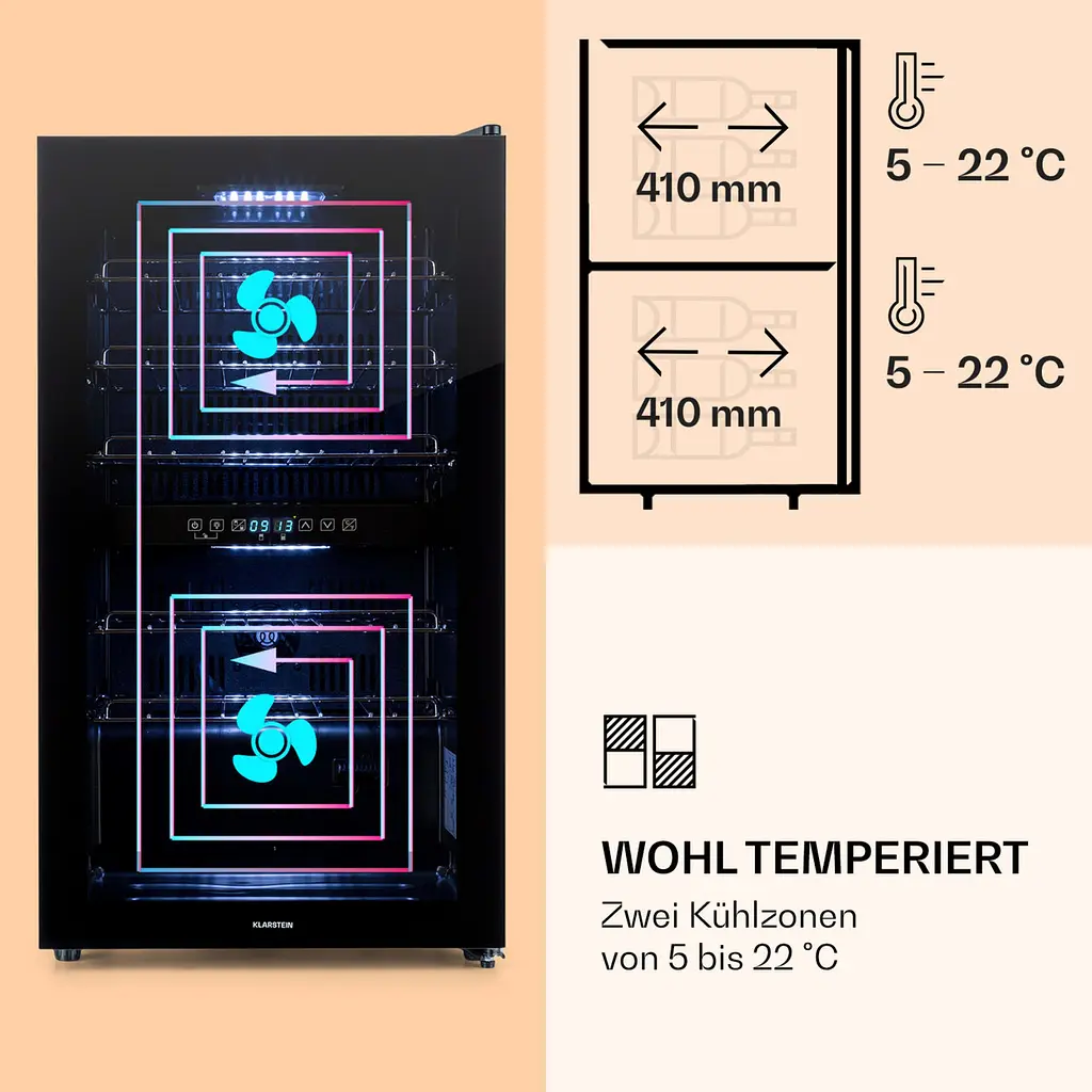 Винний холодильник Klarstein Shiraz 29 Duo (10035846) - фото 3