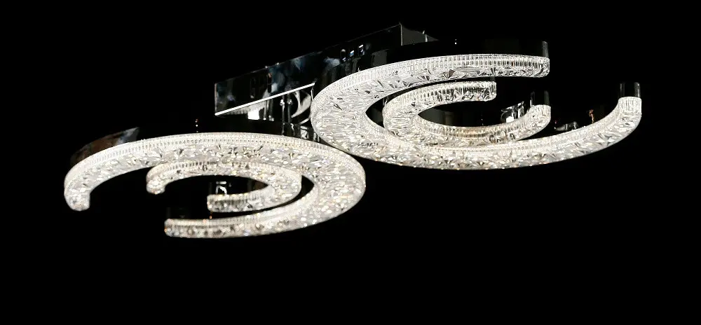 Світлодіодна люстра Splendid Ray L1655/2+2 LED (CH), білий, хром, 84 Вт, від 4-12 м² - фото 2