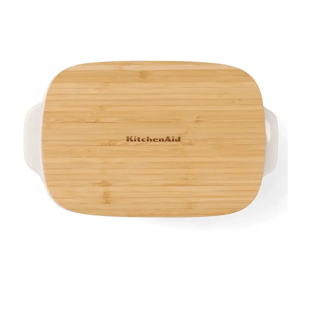 Форма для випікання KitchenAid з кришкою керамогранітна 1,9 л Кремова (CC006107-001) - фото 3