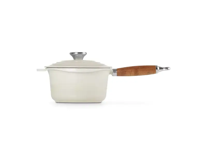 Ківш Le Creuset Wooden Handle Saucepan 18 см Meringue (21139187164460) - фото 4