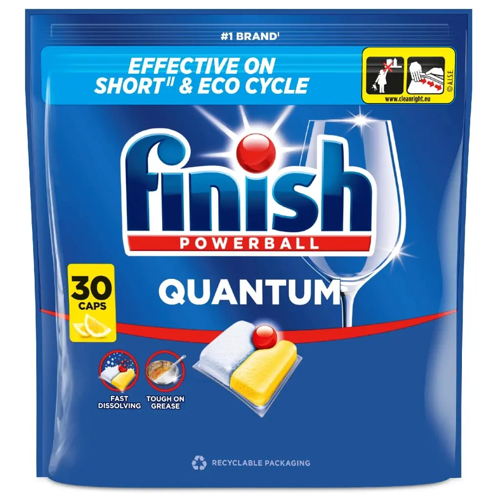 Таблетки для посудомийних машин Finish Quantum Лимон 30 шт. (5908252021048)