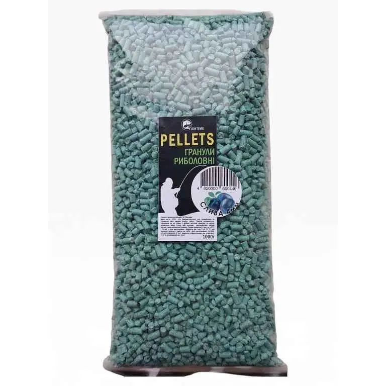 Принада в гранулах Pellets FISHTIME Слива 4мм 1кг
