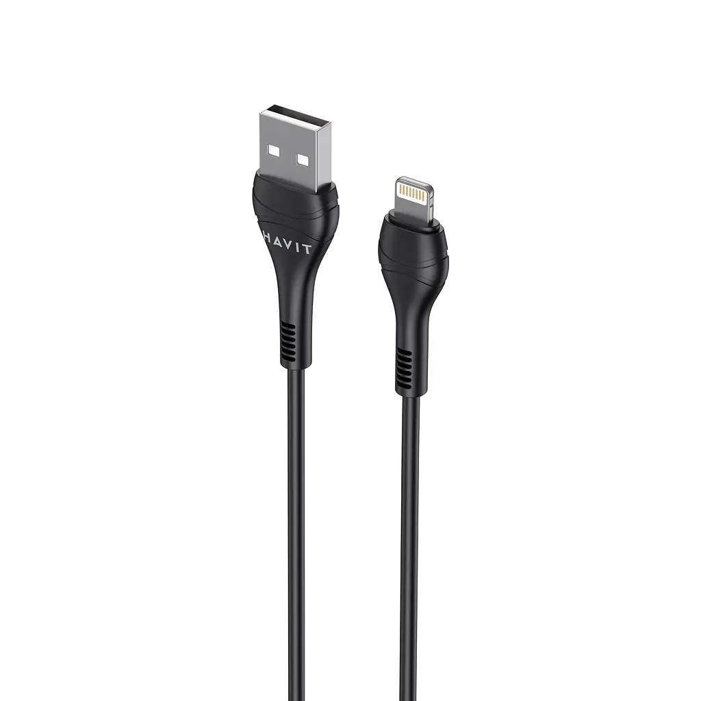 Кабель Havit CB6160-L 2A USB - Lightning 1.8 м черный (HV-CB6160-L-BK) - фото 2