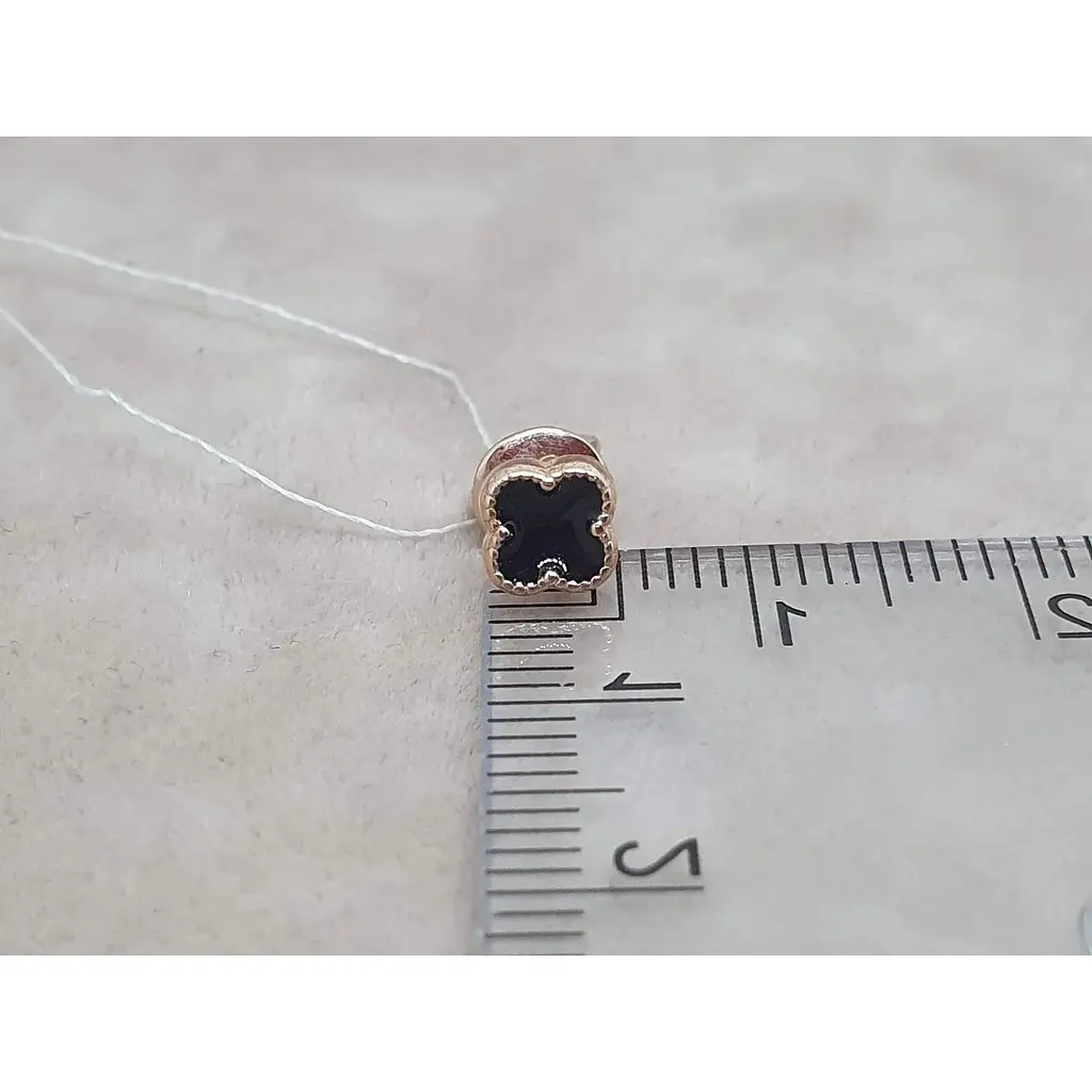 Золоті сережки Астор Конюшина з емаллю. 3132560 - фото 4