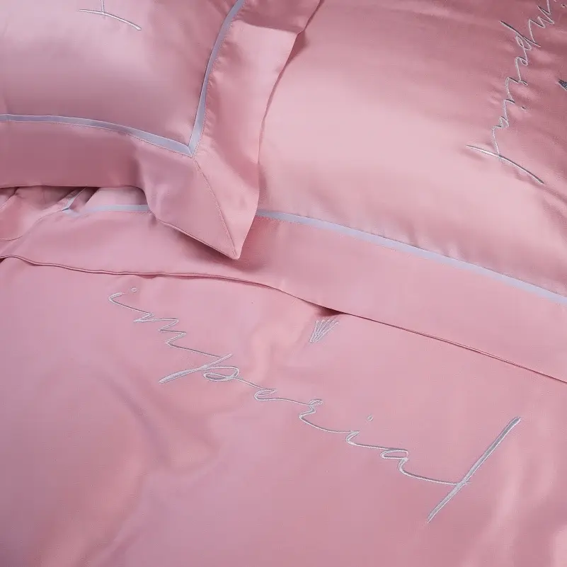 Комплект постільної білизни MirSon Imperial Tencel №02 Pink 200х220 см (2200010753349) - фото 3
