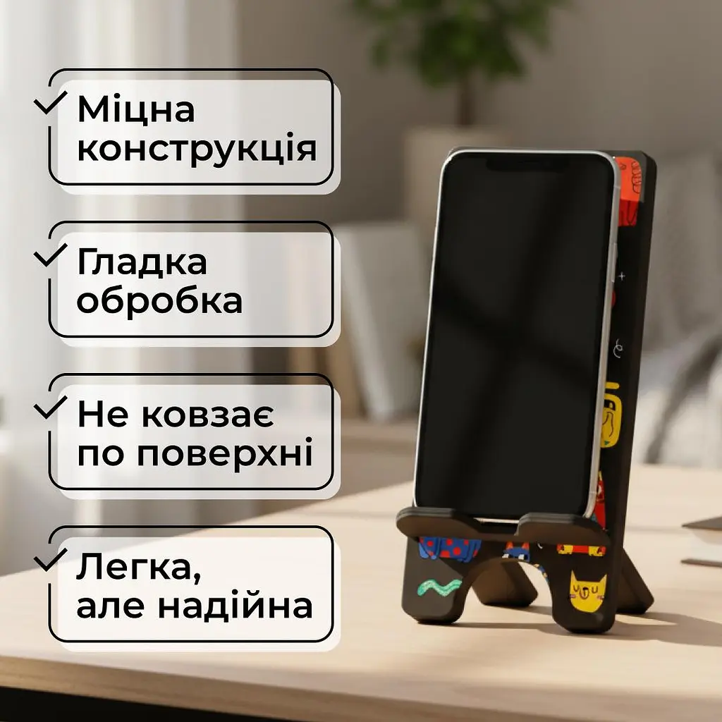 Підставка для телефону дерев’яна настільна Vladi Group (VG3001-23) - фото 5