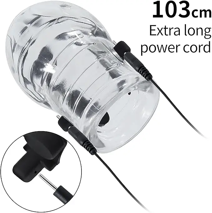 Электростимулятор-насадка на член силиконовый с дистанционным управлением 50 мм прозрачный - фото 6