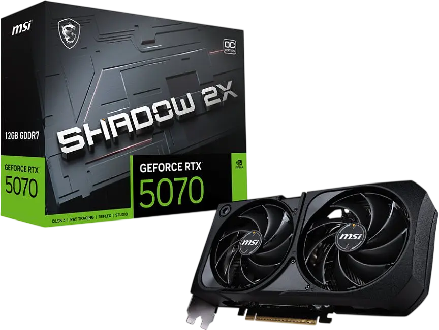 Відеокарта GeForce RTX 5070 12GB MSI Shadow 2X OC (RTX 5070 12G SHADOW 2X OC) - фото 4