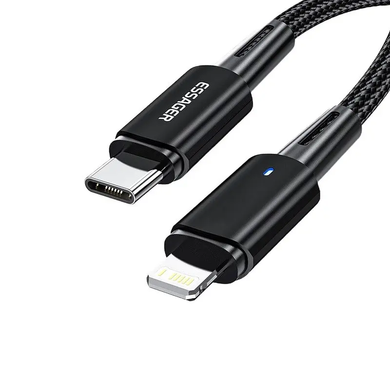 Кабель Essager Fast Charging 27W USB-A to Lightning C 0.5 м чорний - фото 2