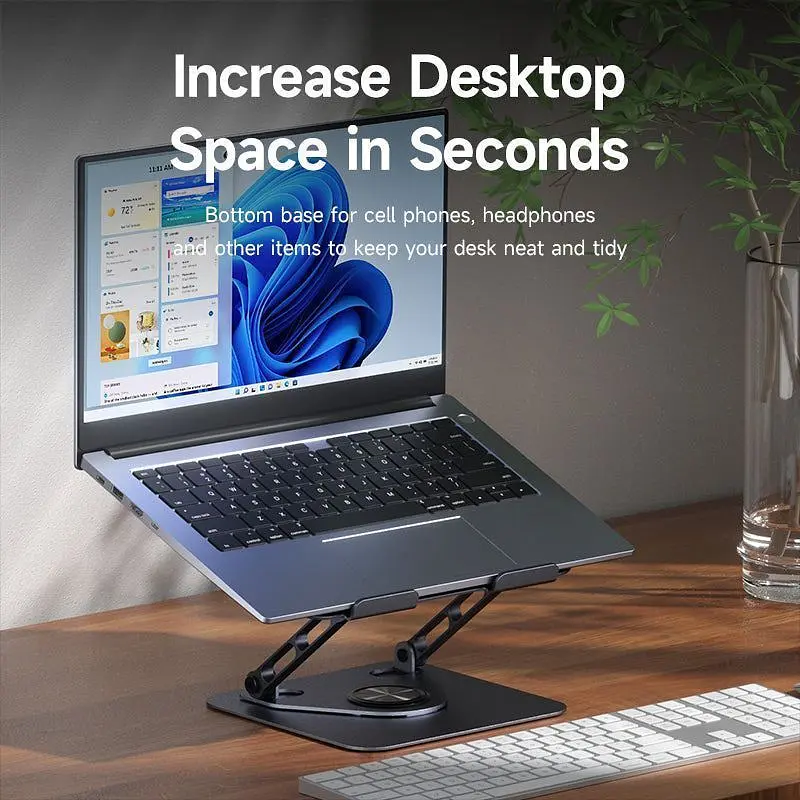 Підставка для ноутбука Hagibis Aluminium Ajustable Laptop Stand Grey (NBS04) [162341] - фото 7