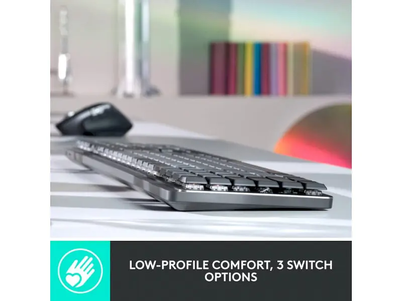 Клавіатура Logitech MX Wireless Illuminated Performance Graphite Clicky (920-010759) - фото 6