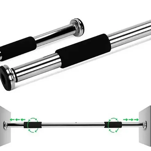 Турнік розсувний PowerPlay 4128 Pull Up Bar (60-90 см) Steel/Black (PP_4128) - фото 6
