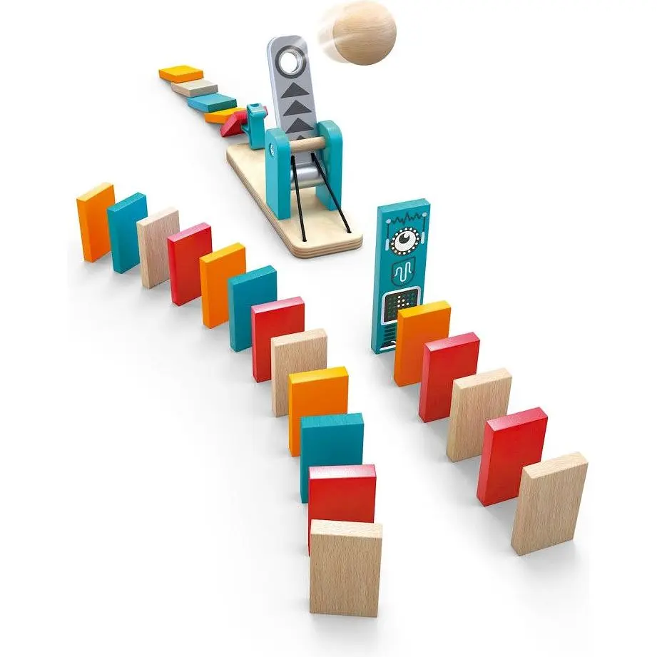 Динамічний конструктор Hape Ефект доміно Фабрика роботів 122 елементів (E1057) - фото 2