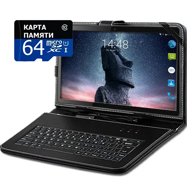 Планшет-телефон Adronix X1001 Matte Black LTE 2/32GB + Чохол-клавіатура + Карта пам'яті 64GB - фото 2