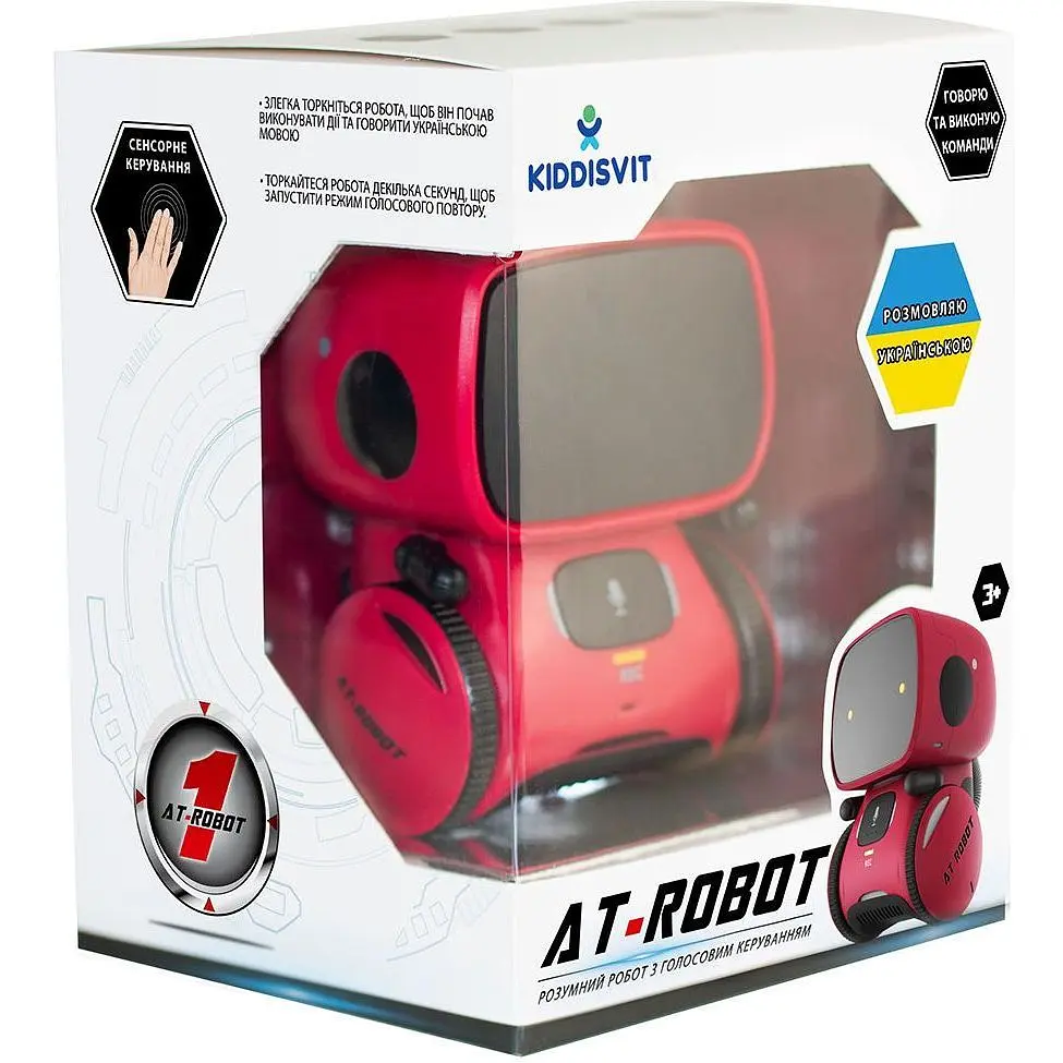 Інтерактивний робот AT-Robot, з голосовим управлінням, укр. мова, червоний (AT001-01-UKR) - фото 11