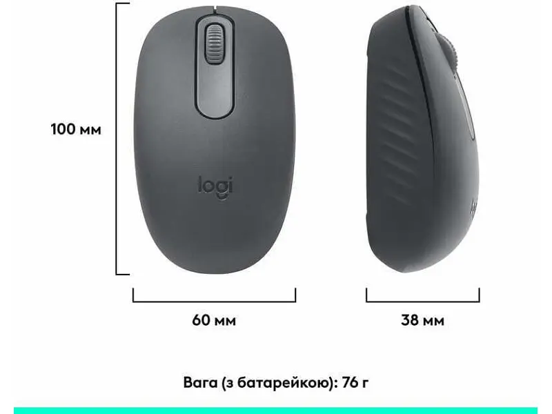 Миша Logitech M196 Bluetooth Grey (910-007459) - фото 5