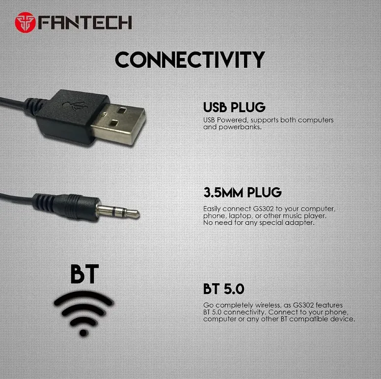 Компьютерные колонки Fantech GS 302 ALEGRO Bluetooth 6W Black - фото 6