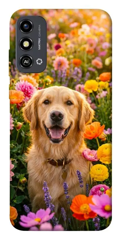 TPU чохол Demsky Flowery labrador для ZTE Blade A53