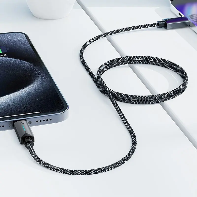 Кабель USB 2.0 AM-Type-C M, 1.2 м, 60W C19-04 Чорний Acefast - фото 6