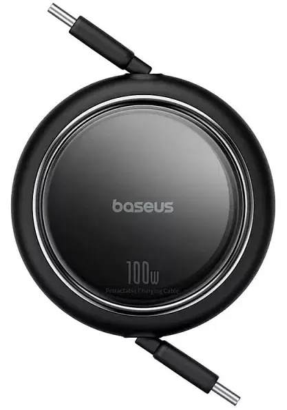 Кабель Baseus Free 2 Draw Mini Retractable Charging Cable Type-C to Type-C 100W 1m P10364500111-00 Black - фото 3