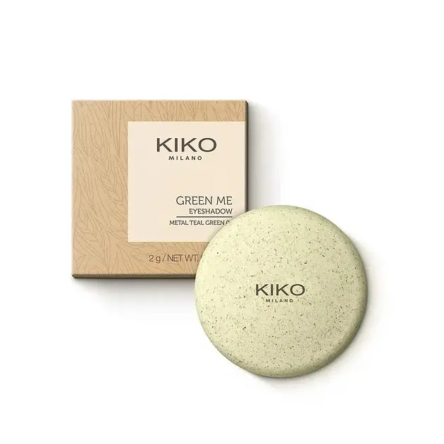 Компактні тіні для повік Kiko Milano Green Me Eyeshadow з екстрактом граната 02 Matte Beige 2 г - фото 2