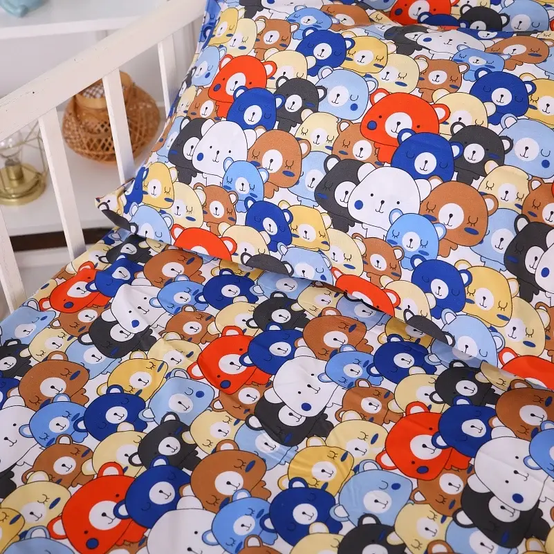 Комплект постельного белья MirSon Бязь Kids Time 20-0032 Colored bears 143x210 см (2200009638718) - фото 5