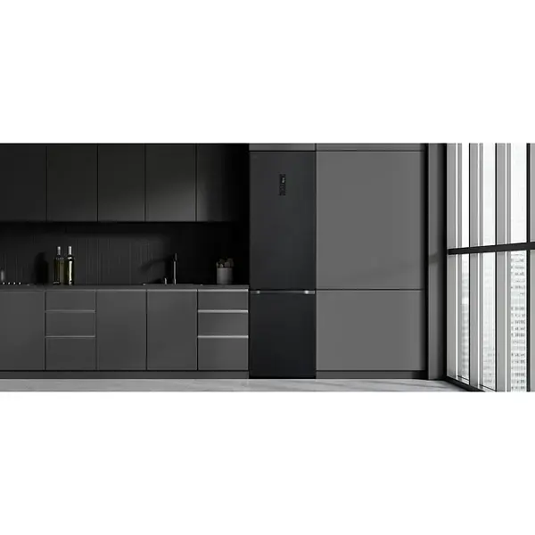 Холодильник LG с нижним морозильным отделением 203x60х68 холод.отд. 277 л мороз.отд. 110л 2дв. А++ NF инв. диспл. внеш. зона светильников Metal Fresh черный - фото 2