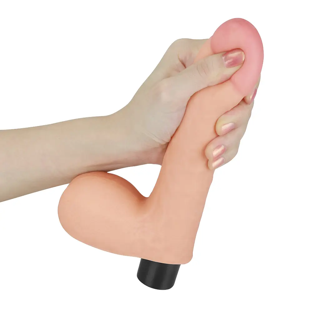 Вібратор Lovetoy Real Softee Vibrator With Balls Flesh 8, 17 см тілесний - фото 3