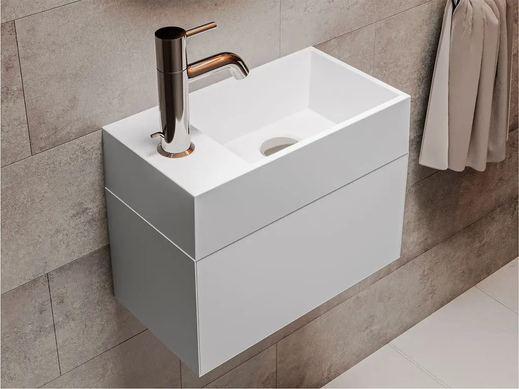 Умивальник Miraggio COPPER 400 (0000162) Miramarble, Глянцевий, Накладний, Білий - фото 5