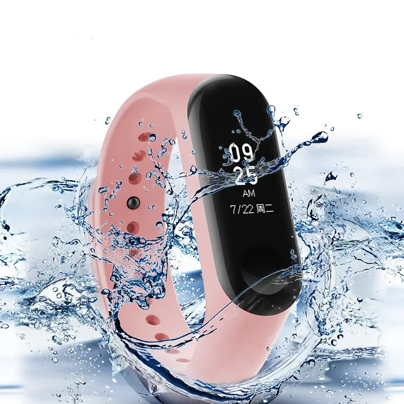 Ремінець для фітнес-браслета Lemfo для Xiaomi Mi Band 5, 6, 7 блідо рожевий - фото 2