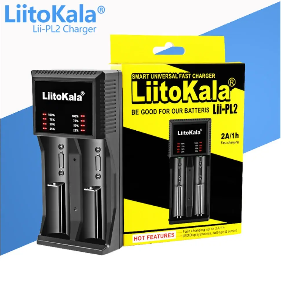 Універсальний зарядний пристрій LiitoKala Lii-PL2 EU на 2 канали - фото 2