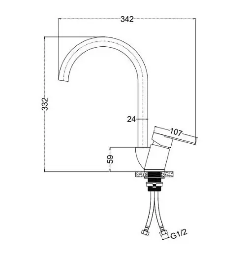 Змішувач для кухні Zegor LAR4-A094 одноважільний Нержавіюча сталь 30412 - фото 2