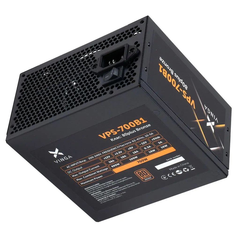 Блок живлення Vinga 700W 80+ Bronze (VPS-700B1) - фото 2