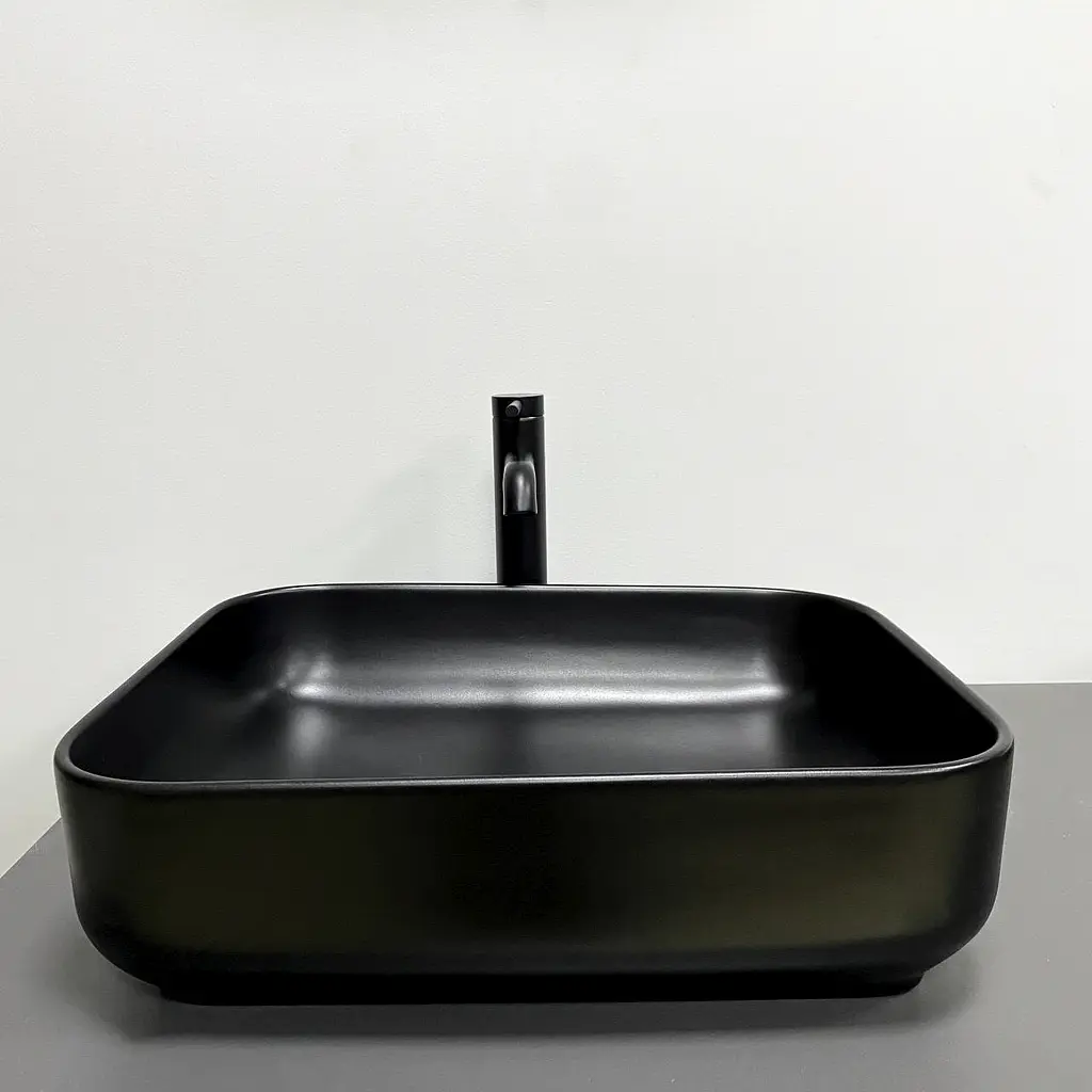 Умивальник VBI Palermo black matt накладний VBI-012310, Чорний матовий - фото 3