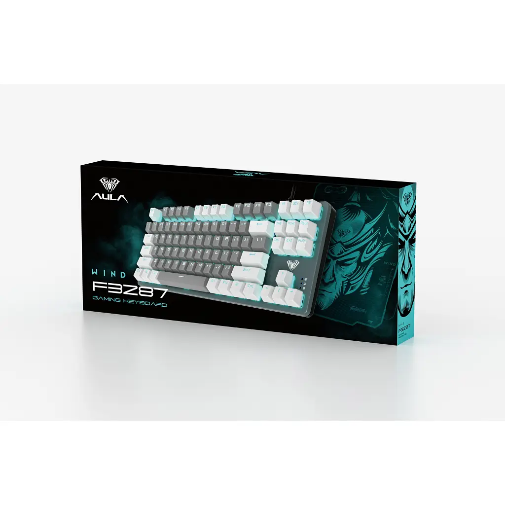Клавіатура Aula F3287 Keycap KRGD Blue USB UA White/Grey (6948391240688) - фото 6