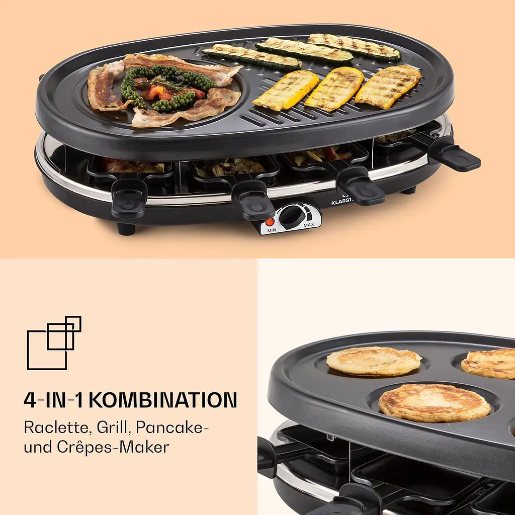 Гриль раклет Klarstein All-U-Can Grill Raclette 4-in-1 (10039923) - фото 3