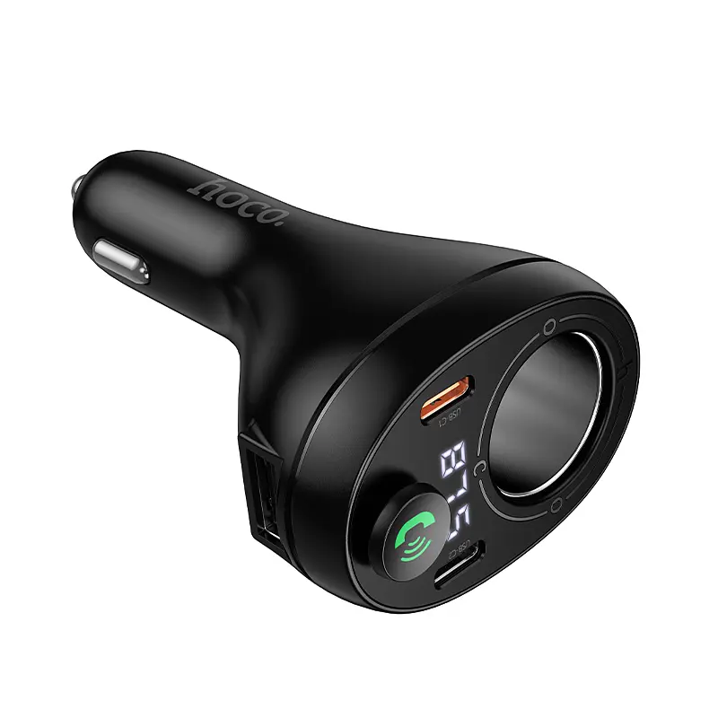 АЗП з FM-модулятором HOCO E88 Star 35W(2C) cigarette lighter car BT FM transmitter Black - фото 6