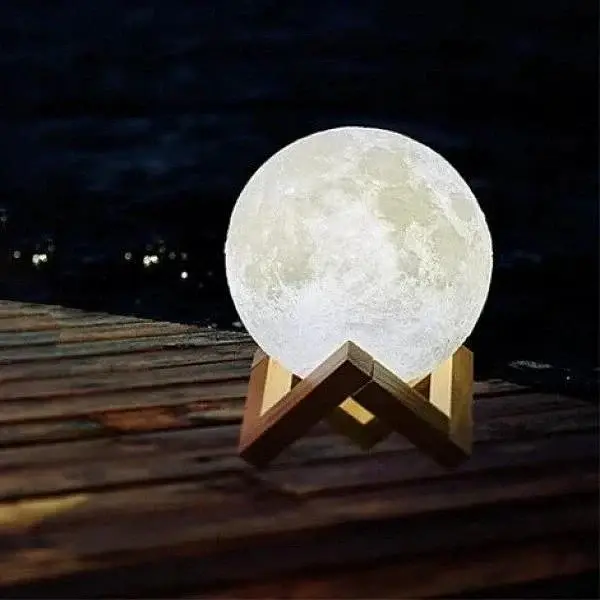 Зволожувач повітря для дому No Brand 3D Moon Lamp Light Diffuser (2085544314) - фото 7