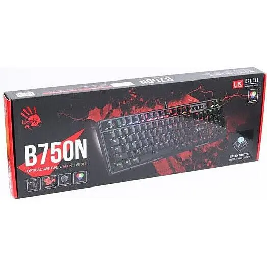 Клавиатура проводная A4Tech Bloody B750N USB Black - фото 4